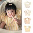 ins韩版婴儿食饭兜飞袖翅膀PU防水围嘴儿童添加辅食防脏围兜罩衣