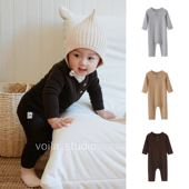 天丝羊毛婴儿连体衣无骨A类纯色春秋冬长袖 打底睡衣内搭宝宝爬服