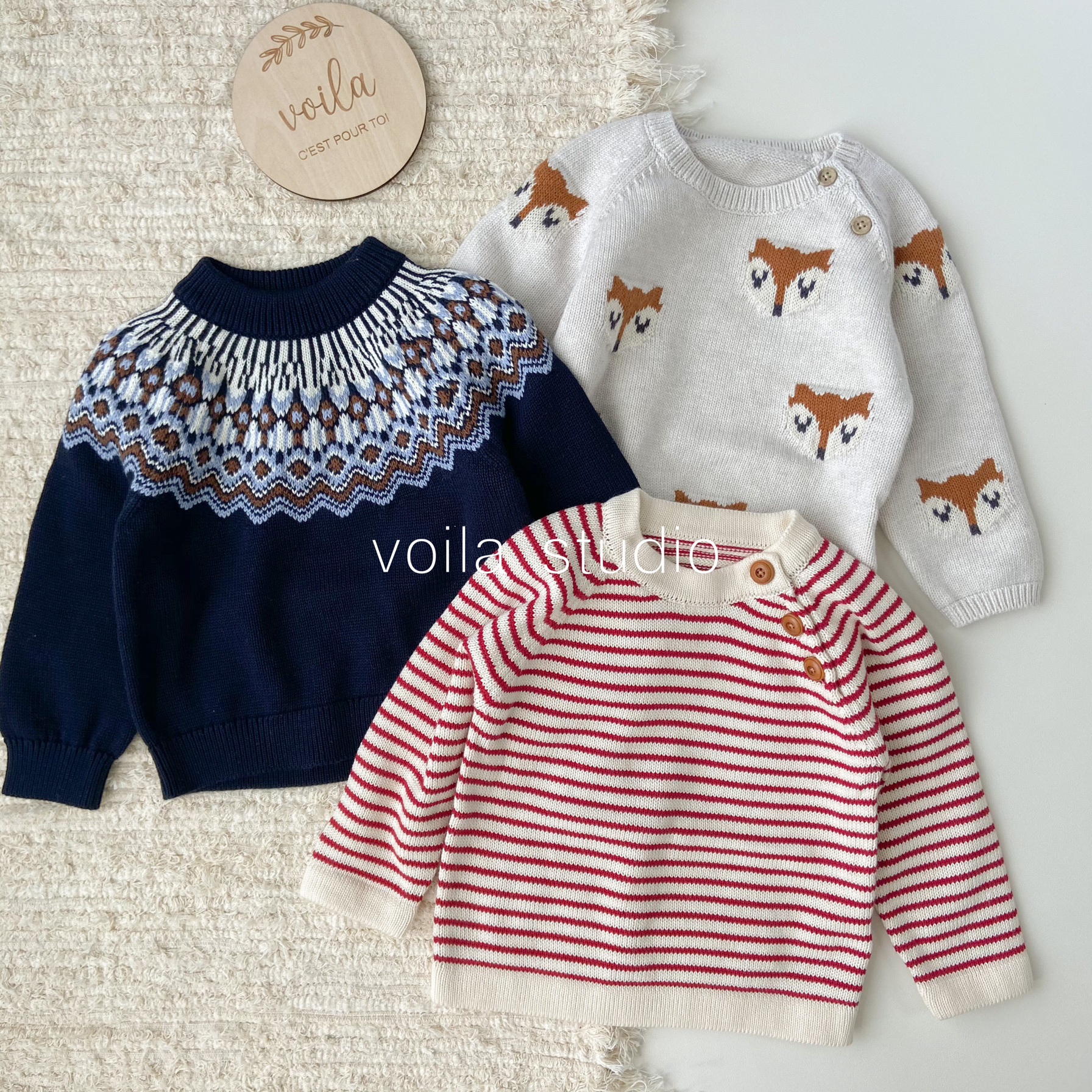 纯棉宝宝毛衣A类费尔岛