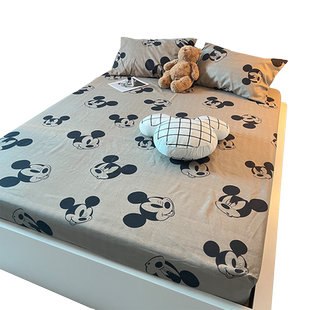 网红卡通床笠单件双人床罩固定全包床单防滑席梦思床垫保护套可爱