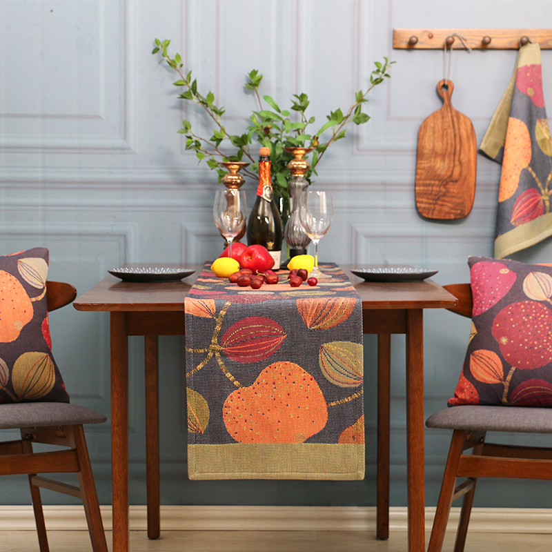 瑞典ekelund 欧式餐桌旗田园提花全棉台布餐垫茶几布电视柜盖巾