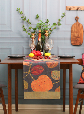 瑞典lund 欧式餐桌旗田园提全棉台布餐垫茶几布电视柜盖巾