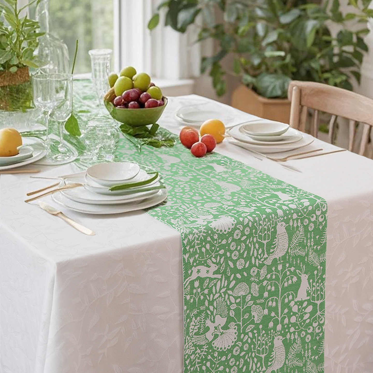 ekelund青鸟桌旗法式高端轻奢长条餐桌旗布高级感斗柜电视柜盖布