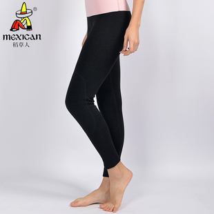 大码 女新款 292612 护膝拉绒双层保暖秋裤 稻草人女士加绒加厚保暖裤