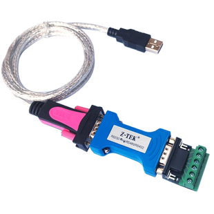 Z-TEK力特USB转RS232串口线ft232芯片RS232转RS485转换器通讯模块USB转485/422工业级多用图串口调试线三合一