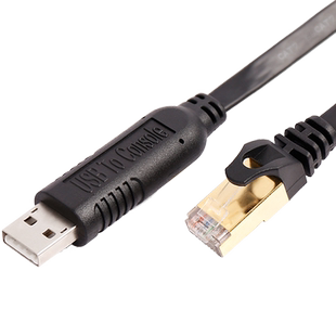 z-tek力特USB转console调试线RS232串口线RJ45网口配置线英国芯片不乱码适用汇川伺服驱动器