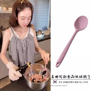 食用级硅胶锅铲耐高温韩国不粘锅宝宝辅食厨具炒菜铲子H 姜妍同款