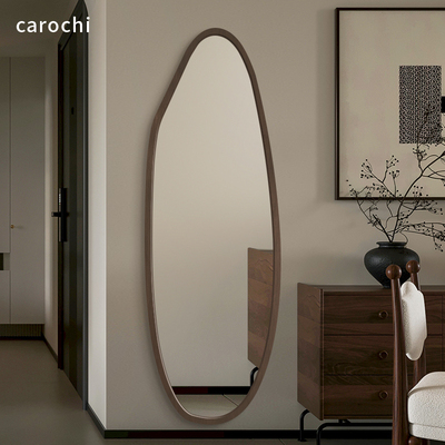 法式异形实木边框穿衣镜服装店