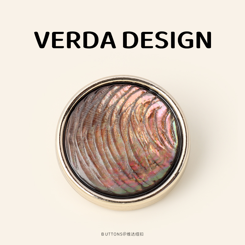 天然鲍鱼贝壳金属纽扣百搭外套扣