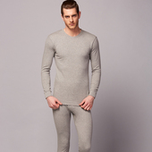 棉毛衫 大码 23709 套装 三枪保暖内衣男秋冬加厚纯棉圆领秋衣秋裤