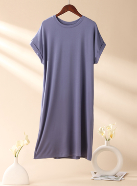 三枪睡裙女夏季薄款莫代尔无袖居家裙休闲时尚可外穿家居裙70518