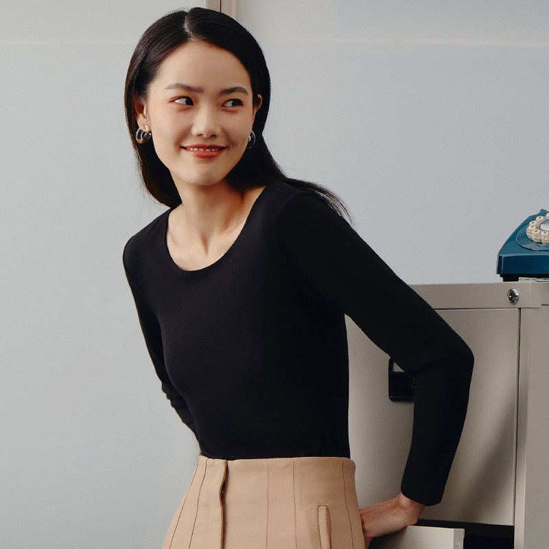 打底衫三枪耐寒圆领内搭轻薄款