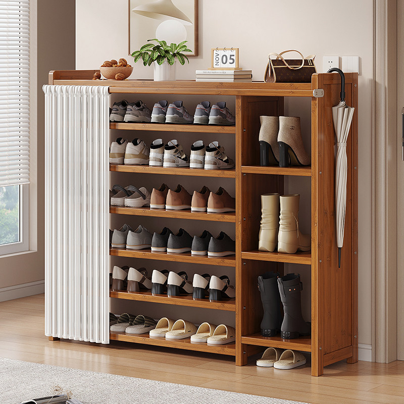 入户门鞋架子家用门口多层结实耐用简易鞋柜出租屋用宿舍大容量竹