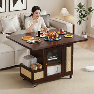 可移动沙发边几角几柜零食收纳置物架家用落地茶几桌子客厅小推车