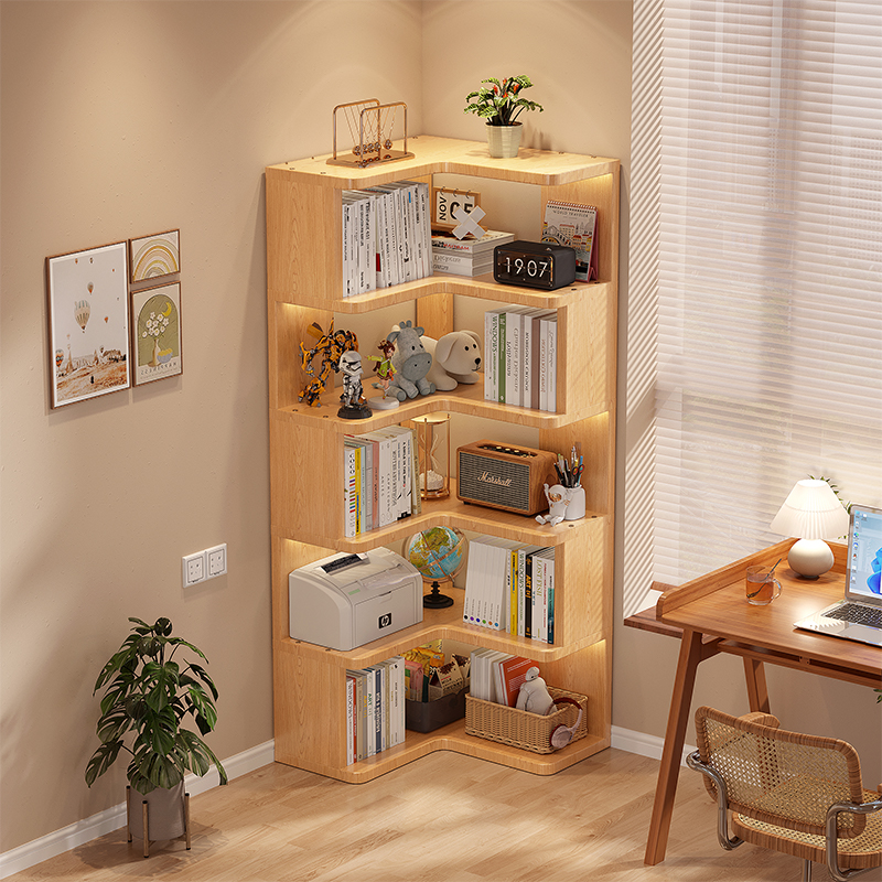 哈尔优简约现代实木转角书架