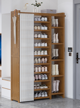 入户门口鞋架家用室内好看多层大容量超大简易鞋柜新款2025爆款竹