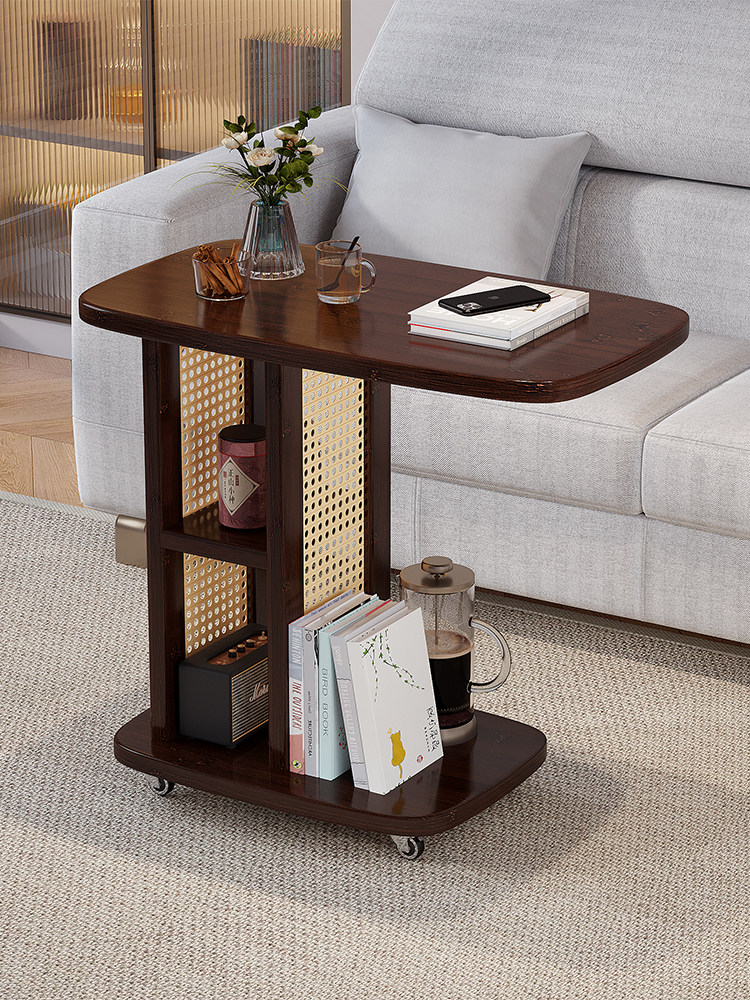 多功能移动茶几沙发边柜床头桌客厅2025新款置物架迷你餐边桌推车