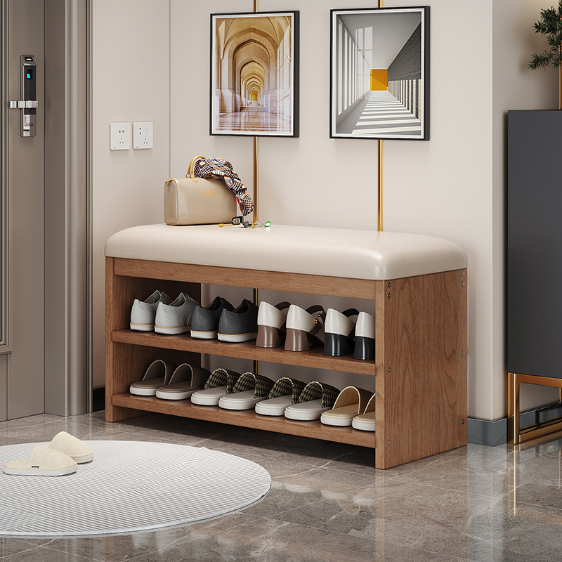 哈尔优楠竹换鞋凳可坐可收纳