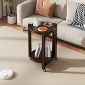 可移动小推车茶几客厅圆桌沙发侧边几床头迷你置物架家用角几茶台