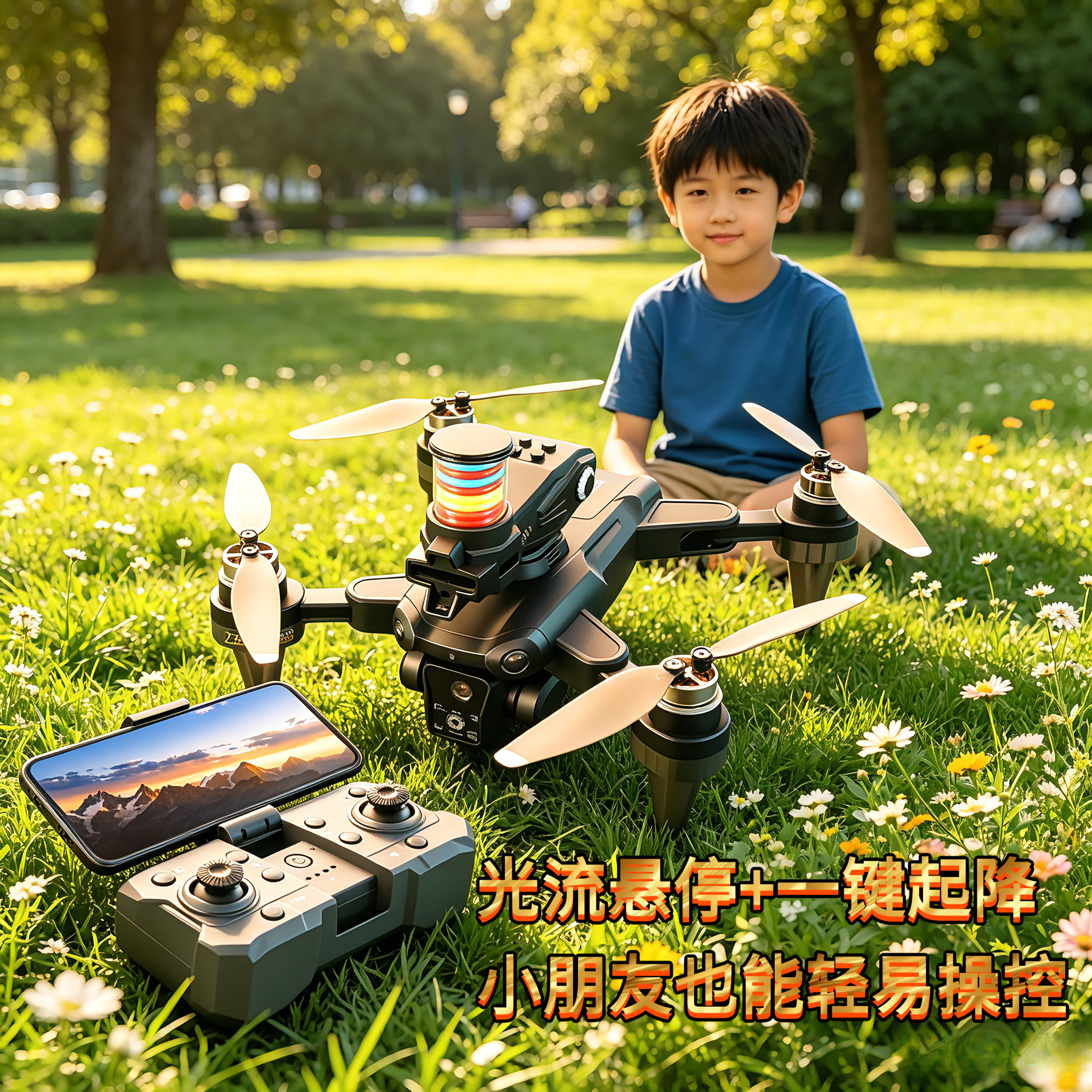 新款飞盘对战无刷航拍遥控飞机男