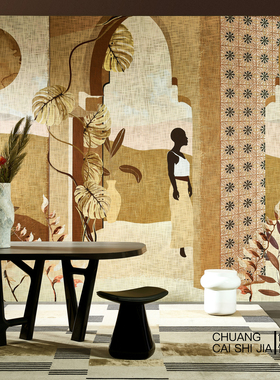 arte比利时进口壁纸双宫真丝墙布丝绸壁画97530 97531马达加斯加