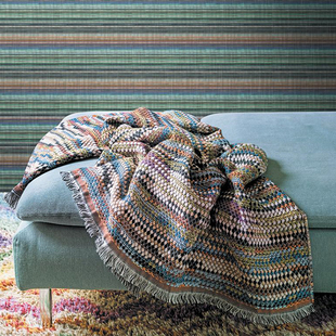 格莱美 意大利进口 MISSONI 壁纸 10180 10181 彩色条纹背景墙布