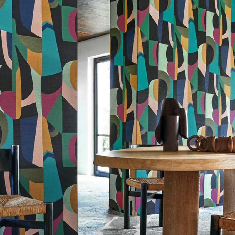 法国casamance原装进口墙纸 现代简约 几何图案 卧室客厅背景壁纸