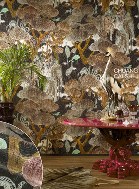 比利时原装进口墙纸ARTE丛林树木复古现代轻奢背景墙壁纸97540