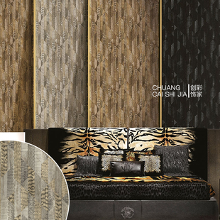 Roberto cavalli意大利进口墙布鳄鱼皮纹卧室背景壁纸RC19065 66
