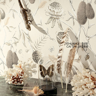 CAB602 蝴蝶果实背景墙布CAB601 Khroma比利时原装 进口墙壁纸美式
