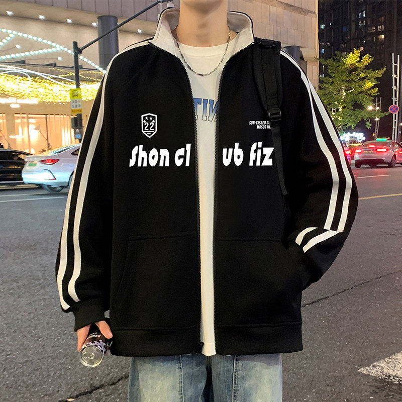 港风潮牌卫衣外套男春秋季2026新款美式宽松连帽oversize拉链开衫