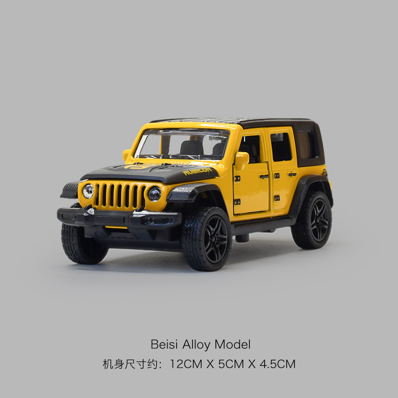 合金越野车模声光开门玩具