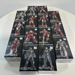 新款钢铁侠积木带支架儿童益智拼装玩具漫威MK手办关节全可动人偶