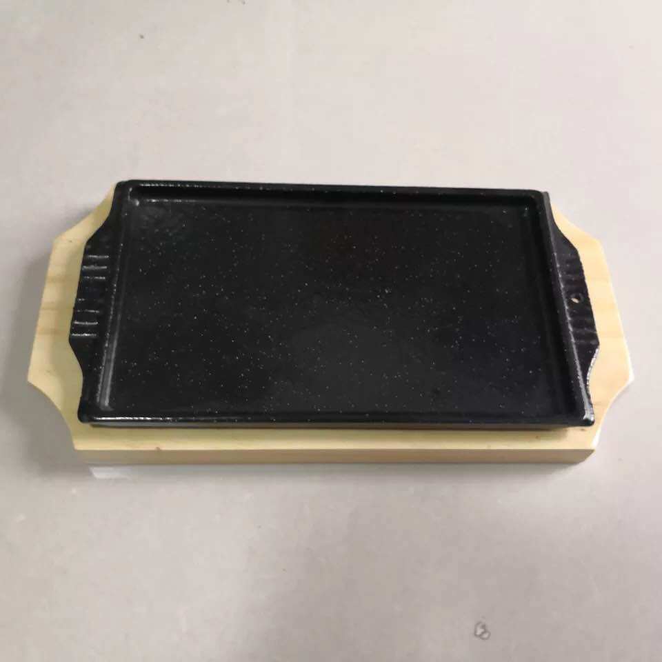 搪瓷铸铁板长方珐琅釉盘子磁火通用木底垫猪牛排料理芝士玉米包邮|ruв категории кухня/посуда, кухонный Гаджет/кухня хранения, другие - от Buy2taobao.com для оказания профессиональной услуги покупки агента Taobao