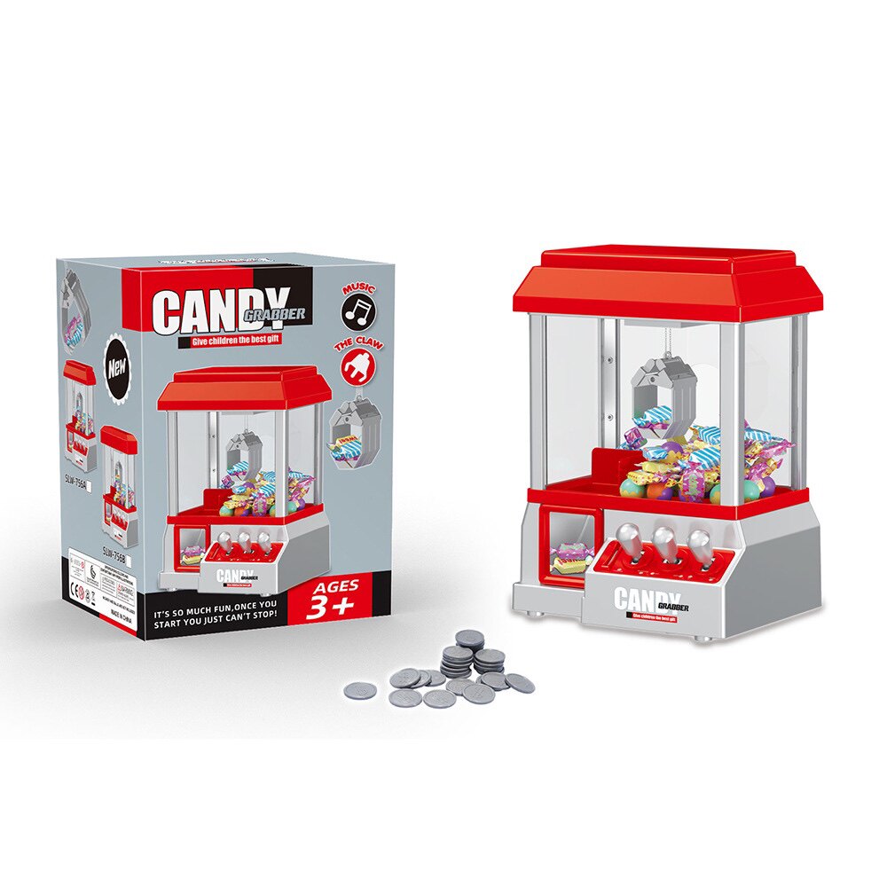 跨境迷你抓娃娃迷你款756迷你抓物机夹公仔球币糖果娃娃机