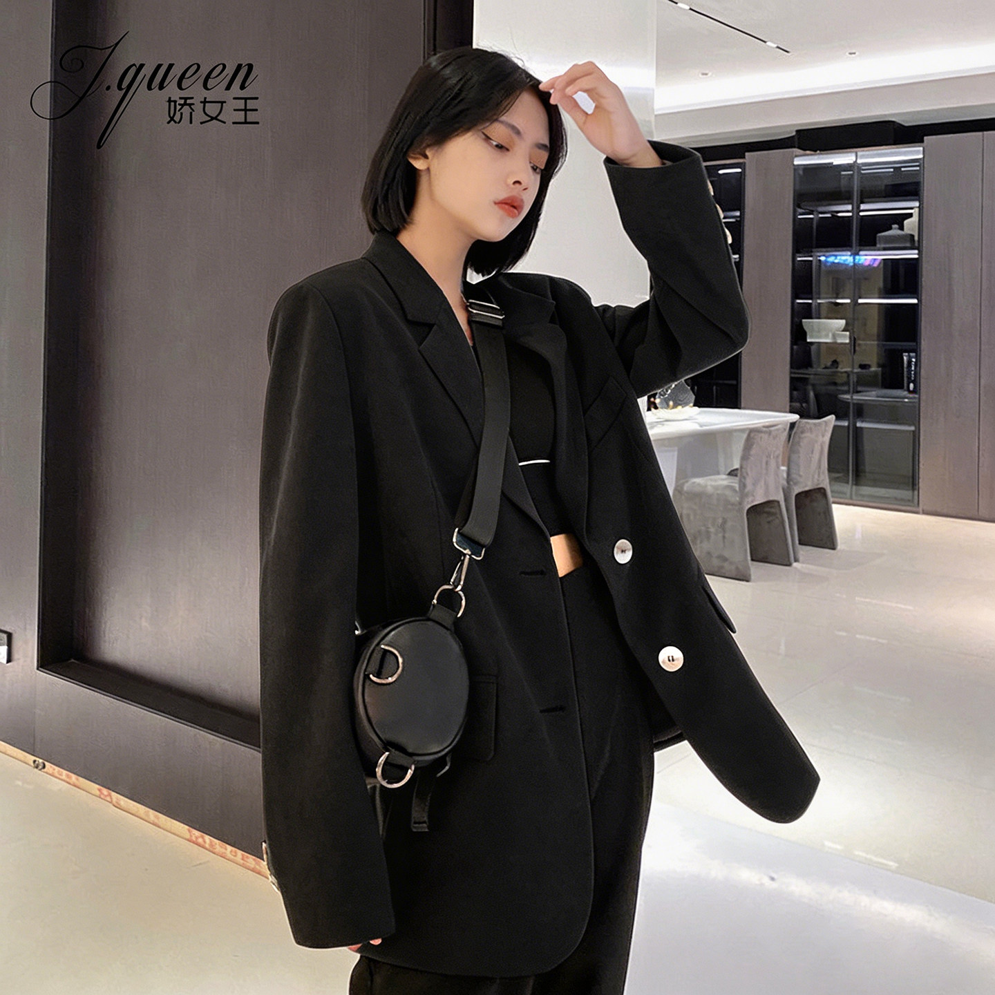 西装外套女春秋季复古港味宽松显瘦气质时髦高级感休闲chic小西服