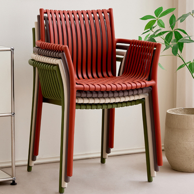 户外休闲椅洽谈可叠放餐椅