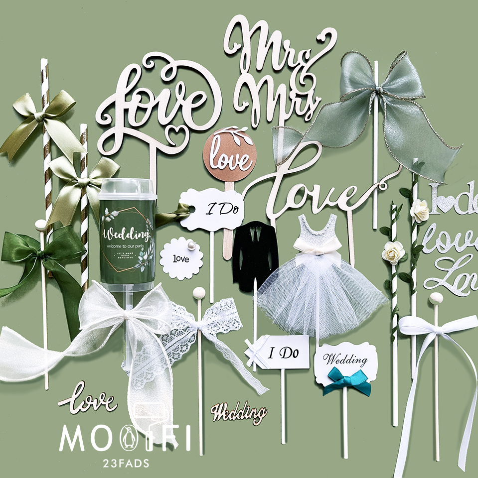 小清新森系婚礼甜品台装饰