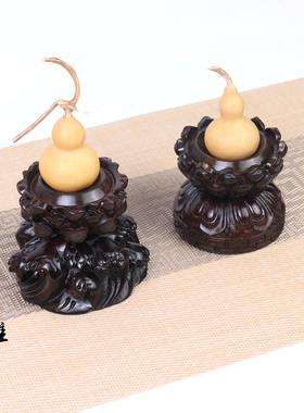 可旋转展示木托黑檀莲花底座