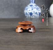红酸枝小底座 红酸枝核桃核雕工艺品摆件底座 红木玉器小香炉底座