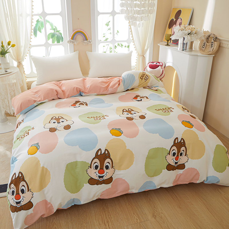 迪士尼动漫全棉被套单件150x200宿舍单人学生ins卡通纯棉被罩床品