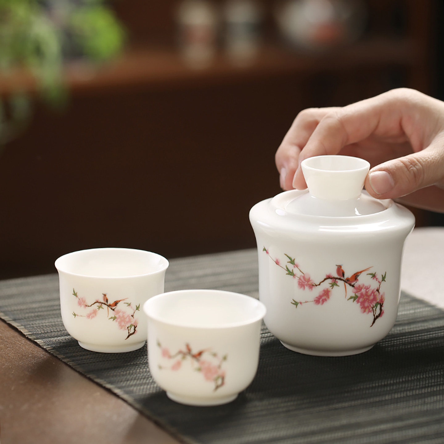 羊脂玉陶瓷温酒器暖酒壶