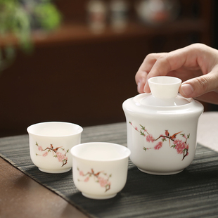 温酒器羊脂玉陶瓷热酒烫酒壶暖酒器家用黄酒二两半斤套装礼品定制