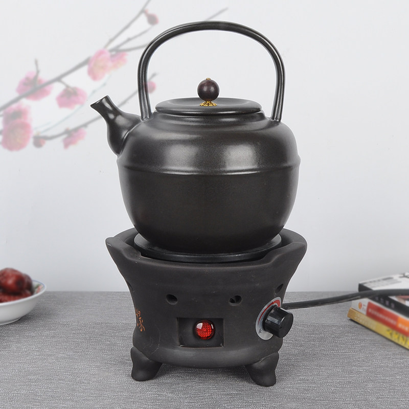 紫砂电热温酒器家用1斤黄酒控温煮酒中式复古清酒壶酒具套装
