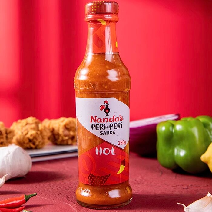 现货进口原装Nandos Hot Peri Sauce风味烤鸡辣椒酱 鸟眼重辣250g - 实物图