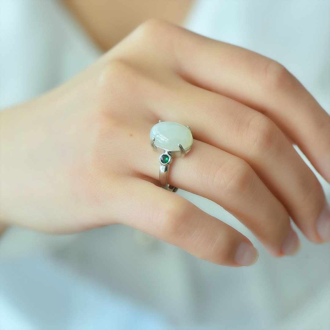 和田玉白玉精美时尚戒指女指环,珠宝/钻石/翡翠,手饰,淘宝优惠券,粉丝福利购,淘宝优惠卷