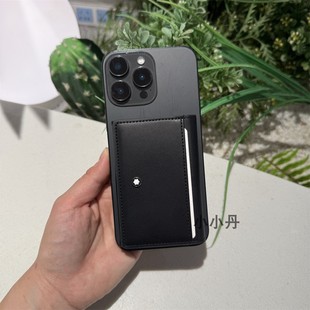 多功能MagSafe磁吸卡包适用iphone17promax苹果Air/16/15/14/13壳皮质三折叠钱包卡套华为三星手机支架证件夹