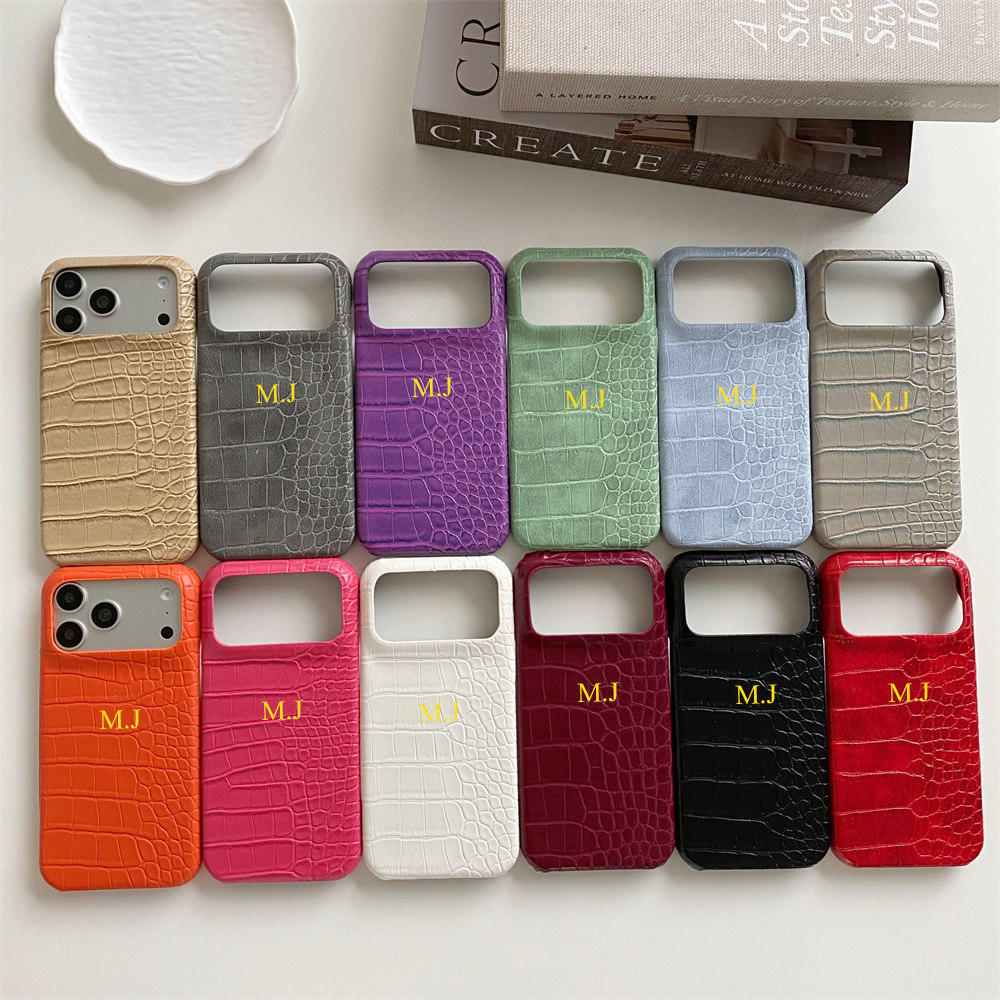 个性化定制烫印英文字母适用苹果18/17promax手机壳iPhone16plus/15/14/13/12promax不