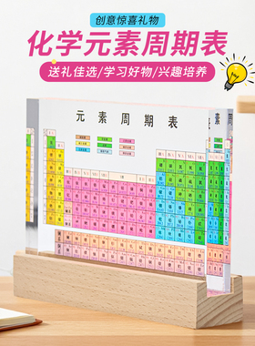 高中化学元素周期表粉色印刷摆件