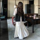 【】C161-6866-套P145-K198气质氛围感马甲套装裙，女装连衣裙，2C161